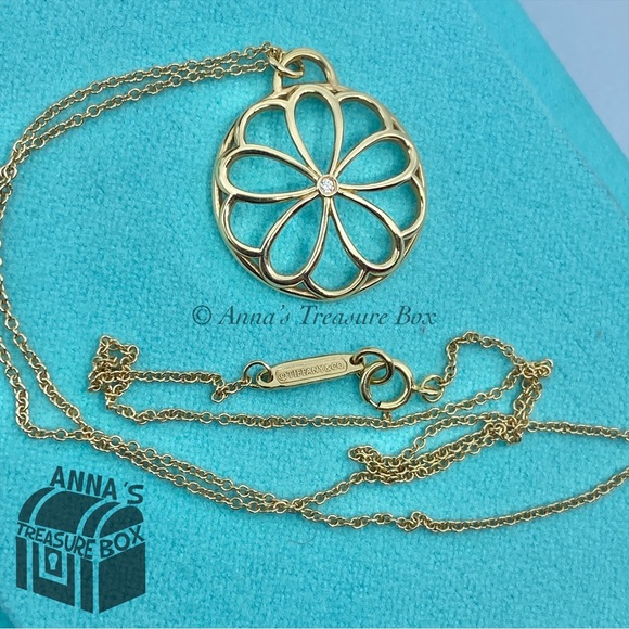 Tiffany & Co. 18K Rose Gold Garden Flower Diamond 16" Necklace (Box, Pouch) - Picture 6 of 7